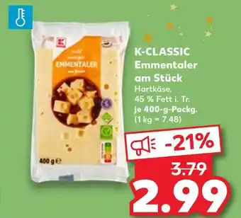 Kaufland K-classic emmentaler am stück Angebot