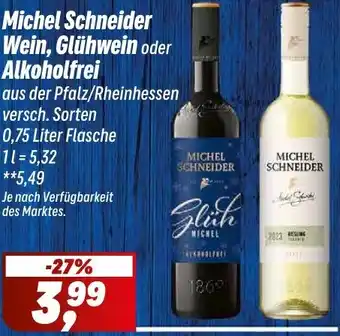 Simmel Michel Schneider Wein, Glühwein oder Alkoholfrei Angebot