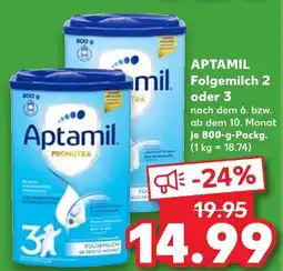 Kaufland Aptamil folgemilch 2 Angebot
