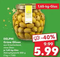 Kaufland Delphi grüne oliven Angebot