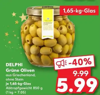 Kaufland Delphi grüne oliven Angebot