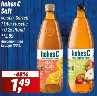 Simmel hohes C Saft Angebot