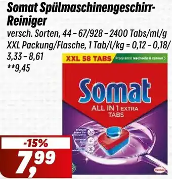 Simmel Somat Spülmaschinengeschirr Reiniger Angebot