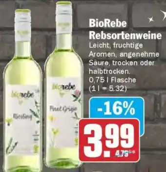 AEZ BioRebe Rebsortenweine Angebot