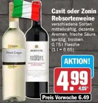 AEZ Cavit oder Zonin Rebsortenweine Angebot