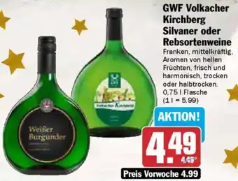 AEZ GWF Volkacher Kirchberg Silvaner oder Rebsortenweine Angebot