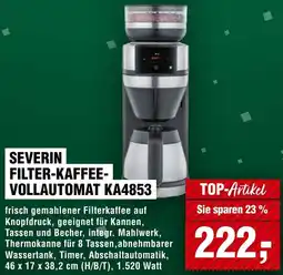 Handelshof SEVERIN FILTER-KAFFEE-VOLLAUTOMAT KA4853 Angebot