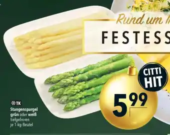 CITTI Markt Stangenspargel grün oder weiß Angebot