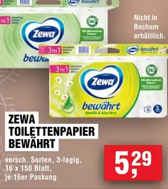 Handelshof Zewa toilettenpapier bewährt Angebot