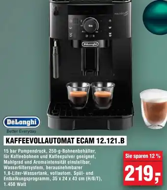 Handelshof DeLonghi KAFFEEVOLLAUTOMAT ECAM 12.121.B Angebot
