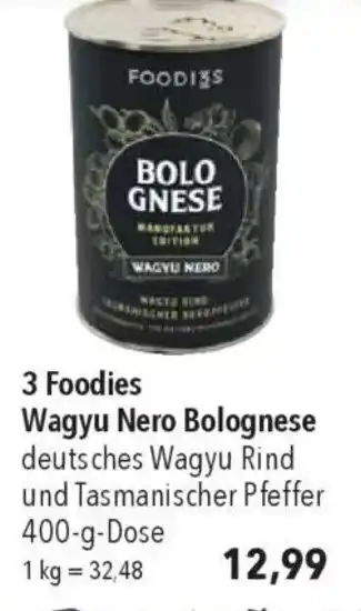 CITTI Markt 3 Foodies Wagyu Nero Bolognese Angebot