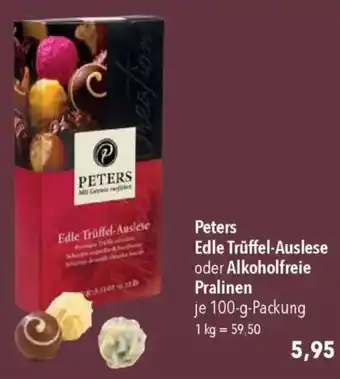 CITTI Markt Peters Edle Trüffel-Auslese oder Alkoholfreie Pralinen Angebot