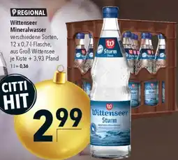 CITTI Markt Wittenseer Mineralwasser Angebot