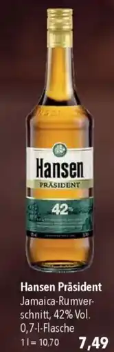 CITTI Markt Hansen Präsident Jamaica-Rumverschnitt Angebot