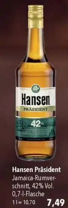 CITTI Markt Hansen Präsident Jamaica-Rumverschnitt Angebot