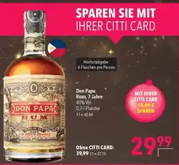 CITTI Markt Don Papa Rum, 7 Jahre Angebot
