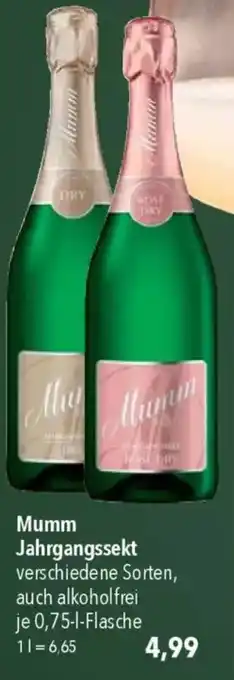 CITTI Markt Mumm Jahrgangssekt Angebot