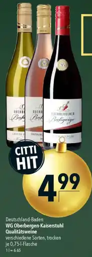 CITTI Markt WG Oberbergen-Kaiserstuhl Qualitätsweine Angebot