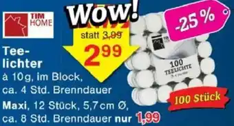 Jawoll TIM HOME Teelichter Angebot