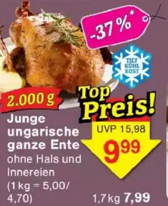 Jawoll Junge ungarische ganze Ente Angebot