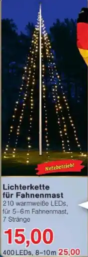 Jawoll Lichterkette für Fahnenmast Angebot