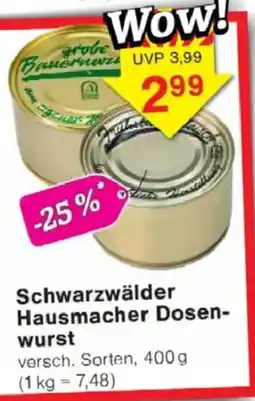 Jawoll Schwarzwälder Hausmacher Dosenwurst Angebot