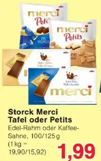 Jawoll Storck Merci Tafel oder Petits Angebot