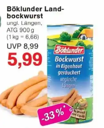 Jawoll Böklunder Landbockwurst Angebot