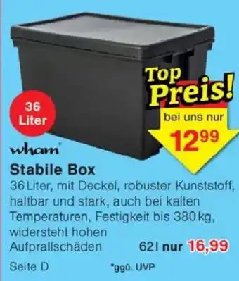 Jawoll wham Stabile Box Angebot