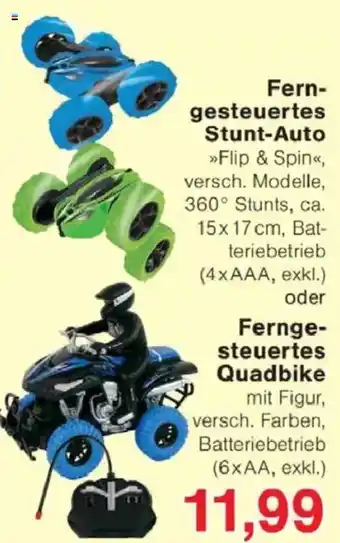 Jawoll Ferngesteuertes Stunt Auto oder Ferngesteuertes Quadbike Angebot