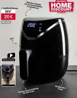 Woolworth Heißluftfritteuse 800Watt Angebot