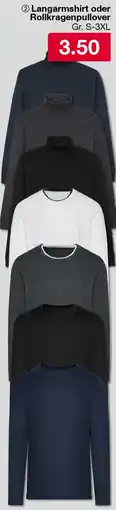 Woolworth Langarmshirt oder Rollkragenpullover Angebot