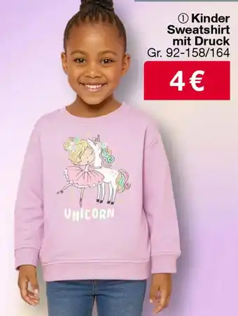 Woolworth Kinder Sweatshirt mit Druck Angebot