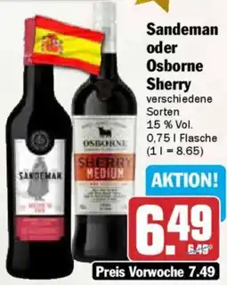 AEZ Sandeman oder Osborne Sherry Angebot