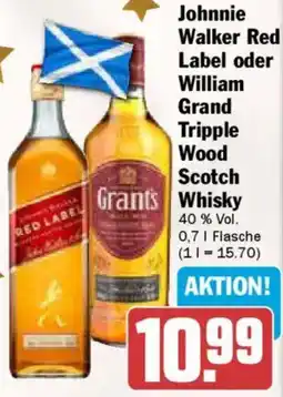 AEZ Johnnie Walker Red Label oder William Grand Tripple Wood Scotch Whisky Angebot