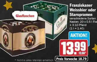 AEZ Franziskaner Weissbier oder Staropramen Angebot