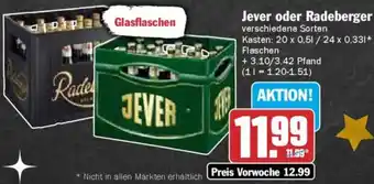 AEZ Jever oder Radeberger Angebot