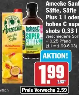 AEZ Amecke Sanfte Säfte, Säfte Plus oder hohes C super shots Angebot