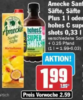 AEZ Amecke Sanfte Säfte, Säfte Plus oder hohes C super shots Angebot