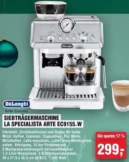 Handelshof DeLonghi SIEBTRÄGERMASCHINE LA SPECIALISTA ARTE EC9155.W Angebot
