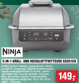 Handelshof NINJA 5-IN-1-GRILL- UND HEISSLUFTFRITTEUSE EG351EU Angebot
