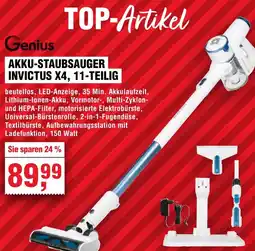 Handelshof Genius AKKU-STAUBSAUGER INVICTUS X4, 11-TEILIG Angebot
