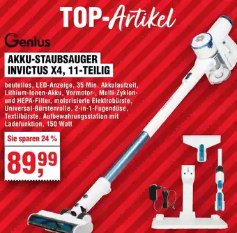 Handelshof Genius AKKU-STAUBSAUGER INVICTUS X4, 11-TEILIG Angebot