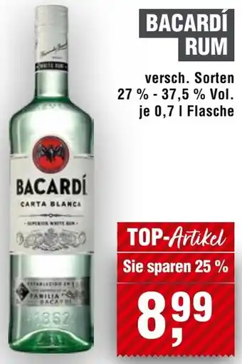 Handelshof Bacardí rum Angebot
