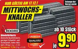 B1 Discount Baumarkt REKORD Bündelbriketts Angebot