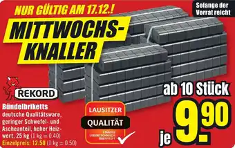 B1 Discount Baumarkt REKORD Bündelbriketts Angebot