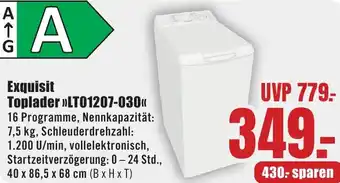 B1 Discount Baumarkt Exquisit Toplader LT01207-030 Angebot