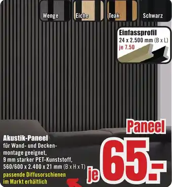 B1 Discount Baumarkt Akustik-Paneel Angebot