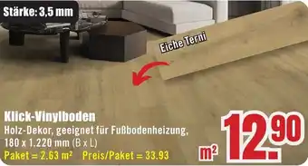 B1 Discount Baumarkt Klick-Vinylboden Angebot