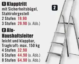 B1 Discount Baumarkt Alu Haushaltsleiter Angebot